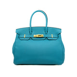 thumbnail birkin 30 in togo D2 blue denim ghw R stamp