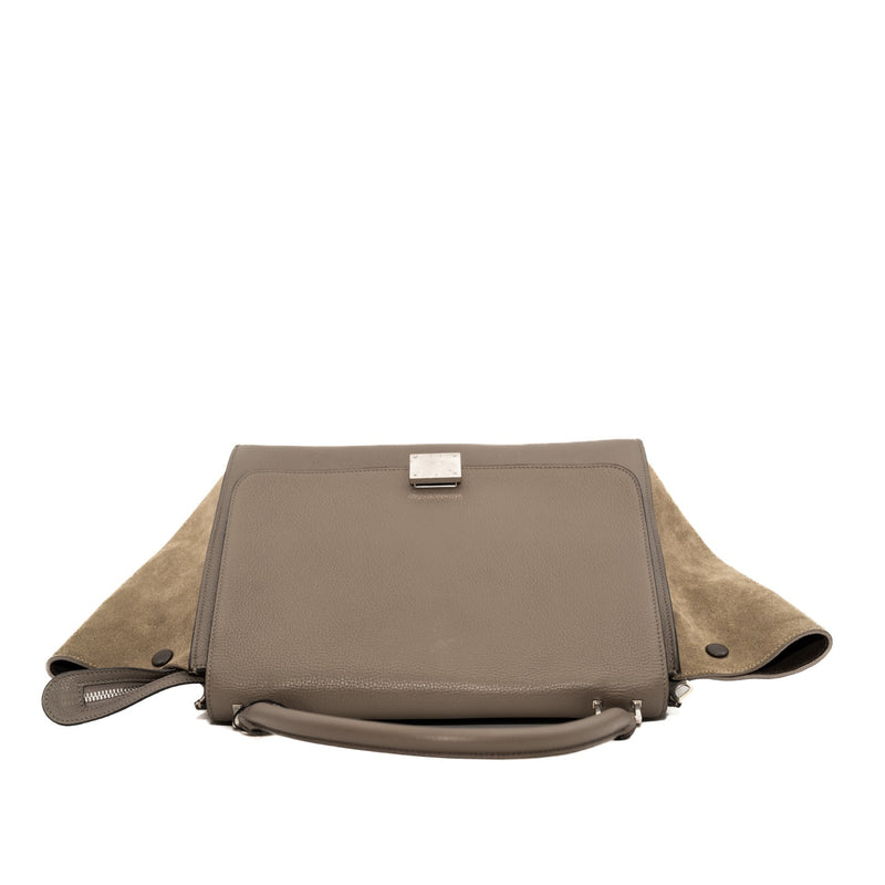 trapeze medium in leather beige/suede phw - L'UXE LINK