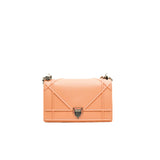 thumbnail Small Diorama In Pink Grained Calfskin Flap Bag PHW - L'UXE LINK