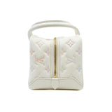 thumbnail New Square White and Rainbow Multicolor Lambskin Bag with Chain GHW - L'UXE LINK