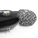 thumbnail CC Black Quilted Lambskin Waist Bag With Black And White And Tweed Coin Purse GHW Seri 28 - L'UXE LINK