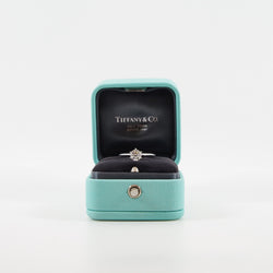 pt950 tiffany setting 0.6ct diamond ring D color size 4.5 - L'UXE LINK