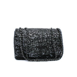 thumbnail Jumbo Black Sequin Lambskin Moonlight On Water Single Flap Bag Seri 15 - L'UXE LINK