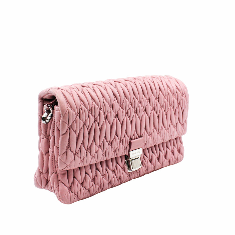 chain bag  small  pink crystal - L'UXE LINK