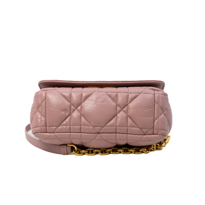 Small Caro In Nude Pink Cannage Lambskin Bag GHW - L'UXE LINK