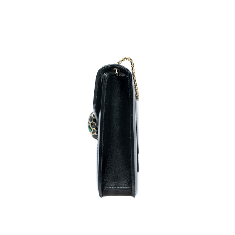 Small Serpenti Crossbody In Lambskin Black GHW