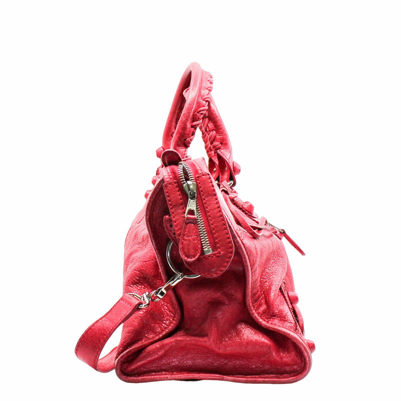 Classic City 2 Way Shoulder Bag Leather  Pink PHW - L'UXE LINK