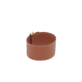 thumbnail Elan cuff bracelet in leather gold ghw - L'UXE LINK