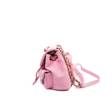 thumbnail Small Duma Pockets Drawstring In Pink Caviar Leather Backpack GHW Seri CE25XXXX - L'UXE LINK