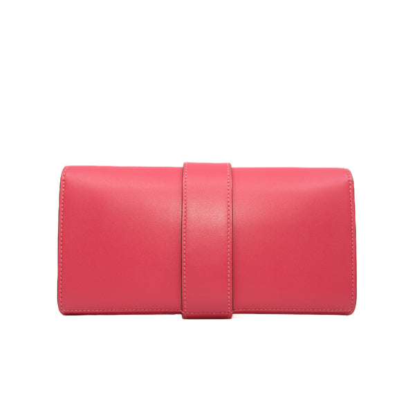 Medor 23 Rose Lipstick Tadelakt Leather GHW Clutch Bag Stamp P - L'UXE LINK