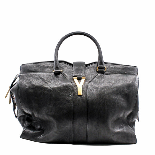 Chyc Cabas Tote large Leather black GHW - L'UXE LINK