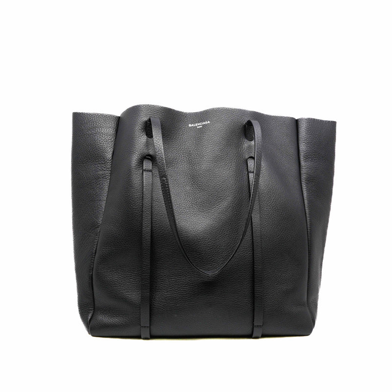 Everyday Black Calfskin Tote Bag M L UXE LINK