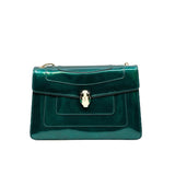 thumbnail Serpenti Forever Metallic Calfskin Green Flap Bag LGHW - L'UXE LINK