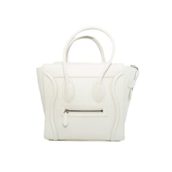 Micro Luggage In White Calfskin PHW