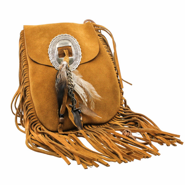 tassels sidebag suede brown - L'UXE LINK