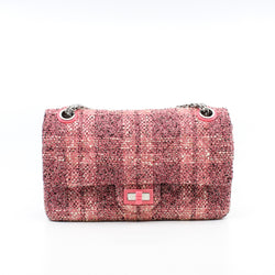 Tweed Quilted Resin Pink 2.55 Reissue 225 Double Flap Bag PHW Seri 27