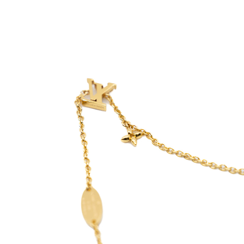 Gold Tone LV Iconic Bracelet - L'UXE LINK