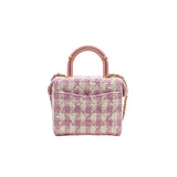 thumbnail Runway Top Handle In Pink Tweed Vanity Handbag GHW