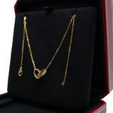 thumbnail Love diamond necklace semi-paved 18k yg #IDY5xx