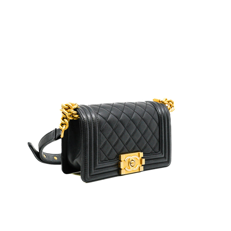 Small Leboy Black Caviar Leather GHW Seri 24 - L'UXE LINK