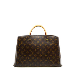 Montaigne GM Monogram Canvas Top Handle Bag GHW With Strap - L'UXE LINK