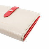 thumbnail compact wallet brown gray with red - L'UXE LINK