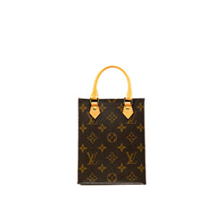 Petit Sac Plat Monogram Canvas GHW With Strap - L'UXE LINK