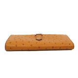 thumbnail bearn long wallet in ostrich gold A stamp - L'UXE LINK