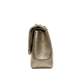 thumbnail Jumbo Classic In Gold Quilted Perforated Lambskin Double Flap Bag GHW Seri 20 - L'UXE LINK