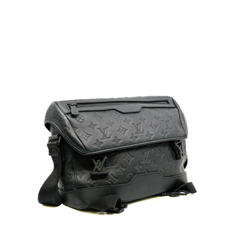 Messenger Voyager PM In Black Monogram Shadow Calfskin Bag - L'UXE LINK