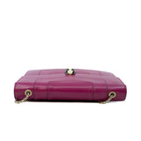 thumbnail Medium Serpenti Forever Pink Purple Leather Flap Bag GHW - L'UXE LINK