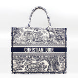 thumbnail Dior Toile De Jouy Book Tote Large Blue Embroidery rrp5000 - L'UXE LINK