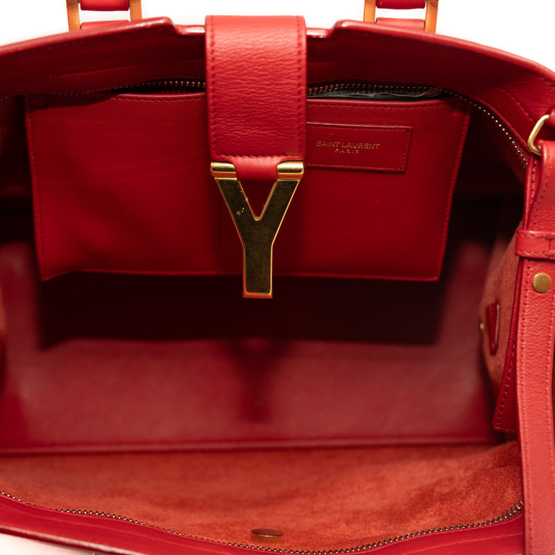 ysl small tote y bucle red