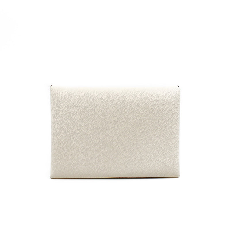 Calvi Duo Compact verso card holder in nata/ gold