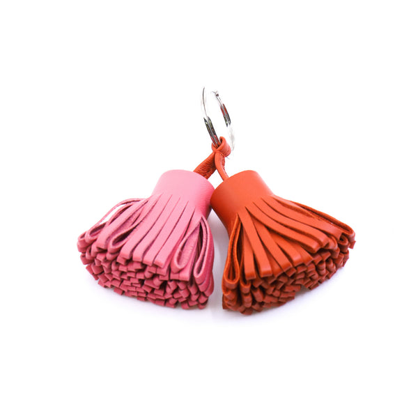 CARMEN DUO key ring  in pink/pumkin phw - L'UXE LINK