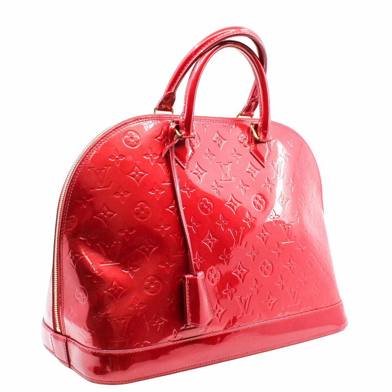 alma large patent leather red ghw – L'UXE LINK