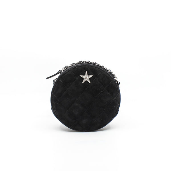 round bag black suede crystal star phw seri 29