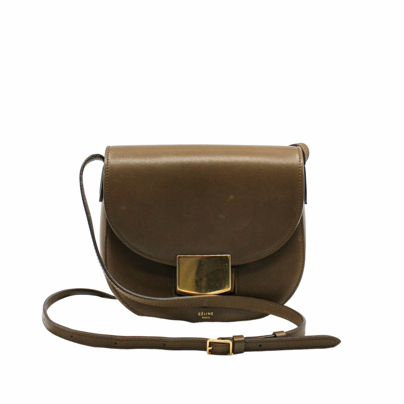 Trotteur Crossbody Bag  Small Calfskin brown ghw