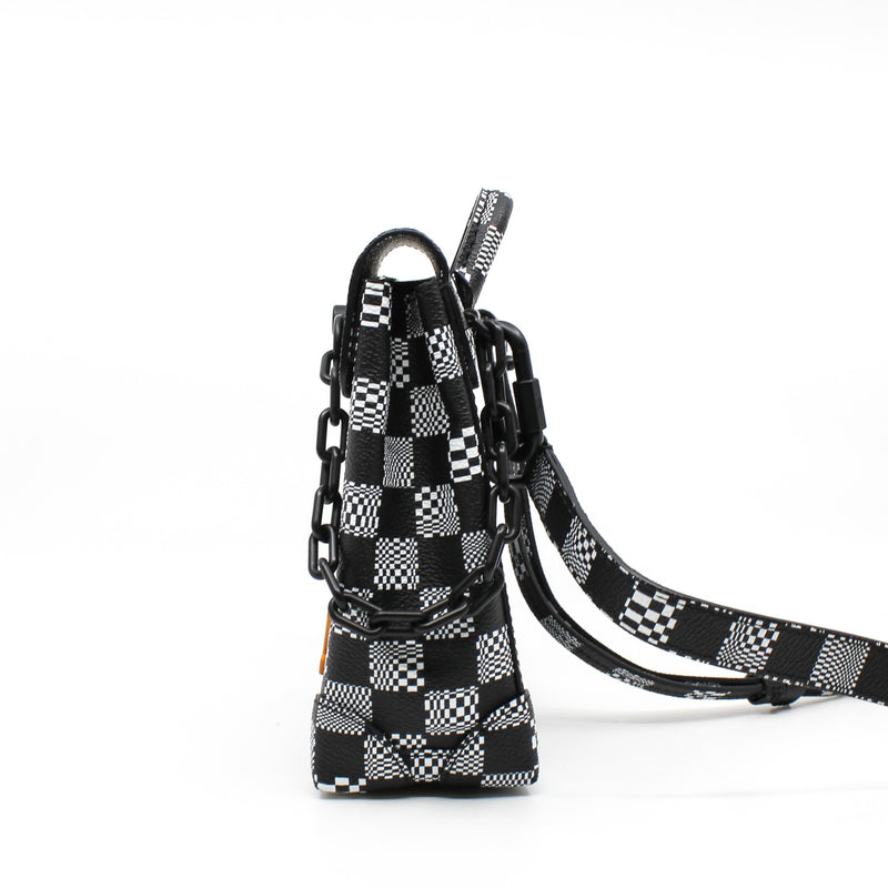 side bag black white grid - L'UXE LINK