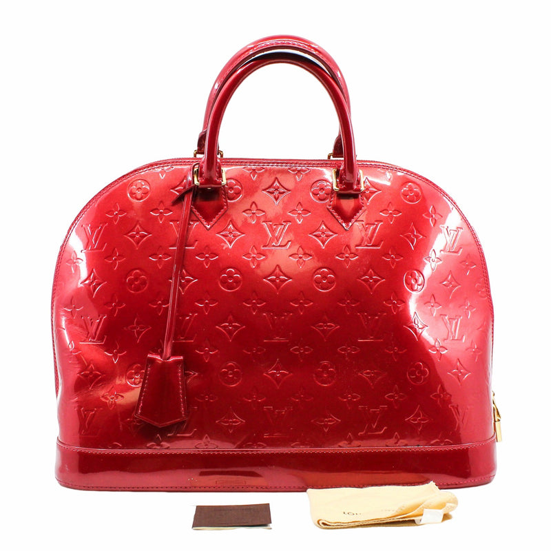 alma large  patent leather red ghw - L'UXE LINK