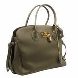 thumbnail tote green with strap ghw - L'UXE LINK