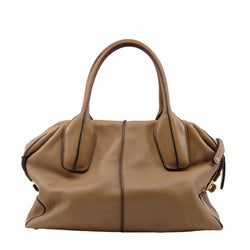 Two-way Shoulder Handbag Leather Brown