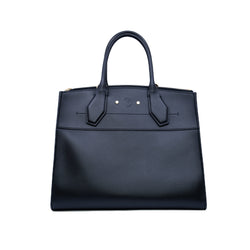 city steamer in leather black ghw - L'UXE LINK