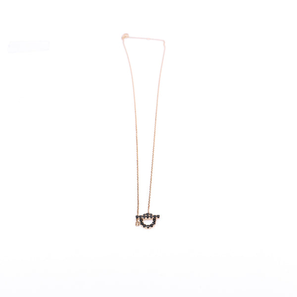 finesse black diamond necklace in 18k wg - L'UXE LINK