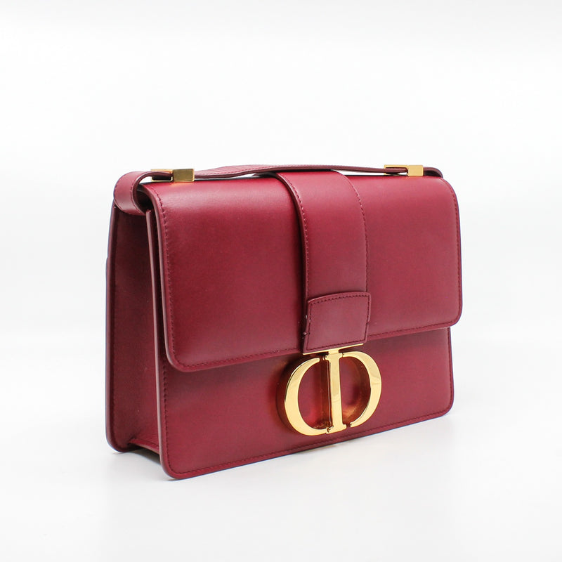 30 montaigne bag red leather ghw