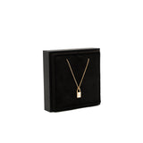 thumbnail lock necklace with diamonds in 18k rg #21W135124