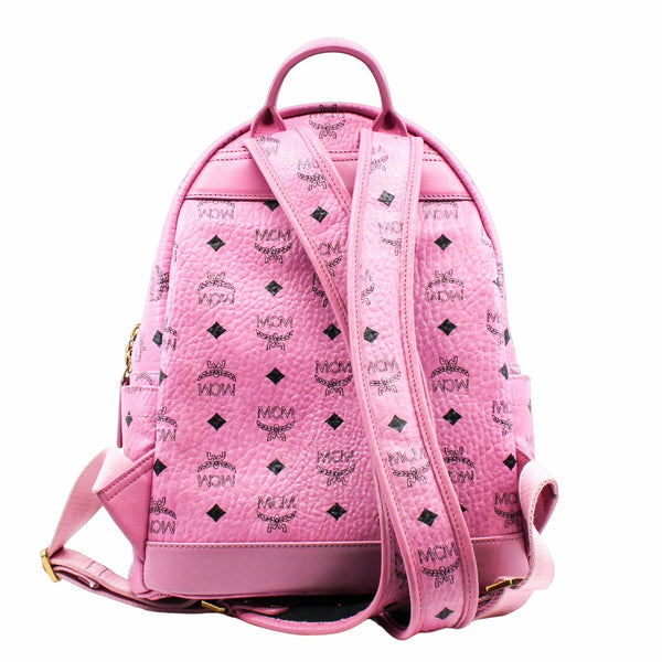 METALLIC VISETOS STUDDED SMALL DUAL STARK BACKPACKL PINK  GHW