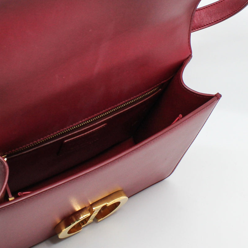 30 montaigne bag red leather ghw