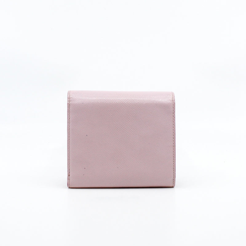 wallet small patent pink