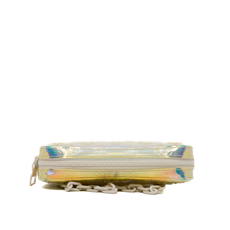 Pochette Volga Iridescent Prism in rainbow pva white phw